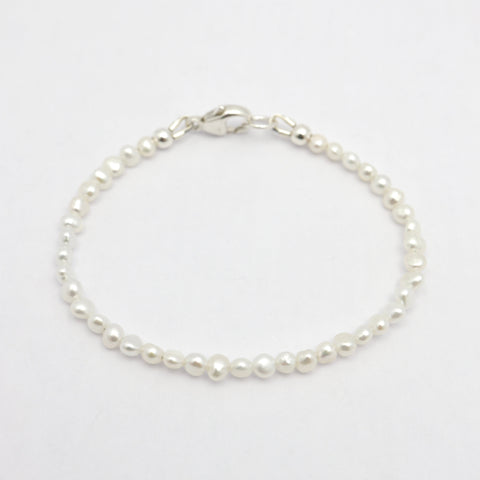 Freshwater Pearl Bracelet - Silver