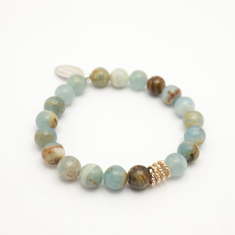 Gather Collection: Blue Calcite Stretch Bracelet