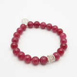 Gather Collection: Fuchsia Jade Stretch Bracelet