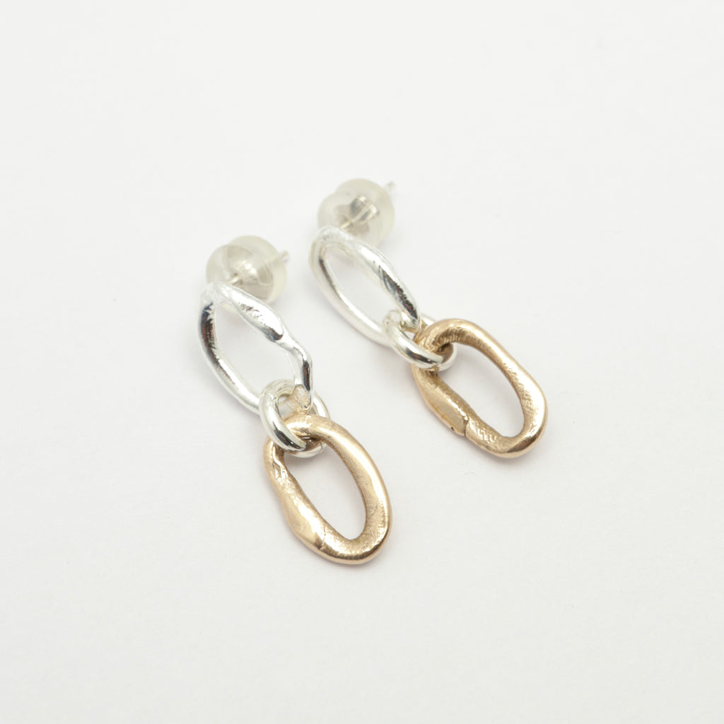 Curve Collection: Mixed Metal Curve Earring