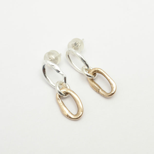 Curve Collection: Mixed Metal Curve Earring