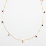 Cascade Watermelon Tourmaline Drop Necklace