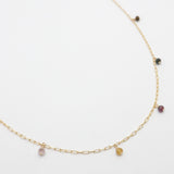 Cascade Watermelon Tourmaline Drop Necklace