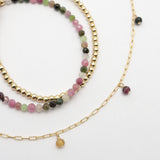 Cascade Watermelon Tourmaline Drop Necklace