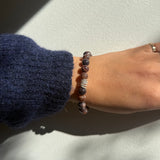 Gather Collection: Brown Fire Agate Stretch Bracelet