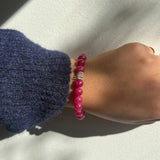 Gather Collection: Fuchsia Jade Stretch Bracelet