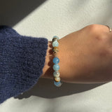 Gather Collection: Blue Calcite Stretch Bracelet