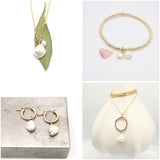 Keshi Pearl & Petite Mod Gold Hoops