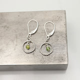 August - Peridot Genuine Birthstone Sterling Silver Earrings