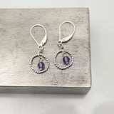 December - Tanzanite Crystal Birthstone Sterling Silver Earrings
