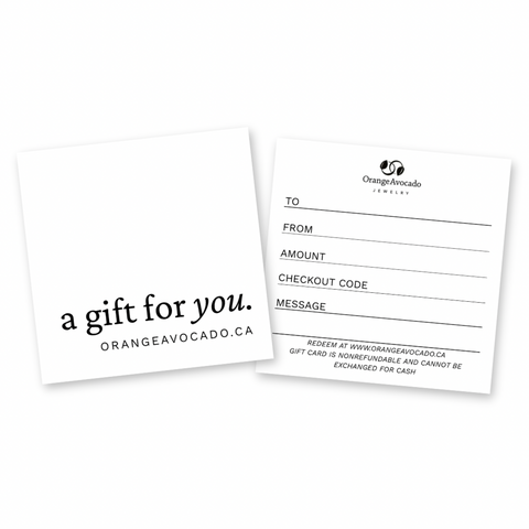 Orange Avocado Jewelry Gift Card