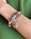 Alpine Collection:  Aged Ocean Stone & Boulder Silver Charm