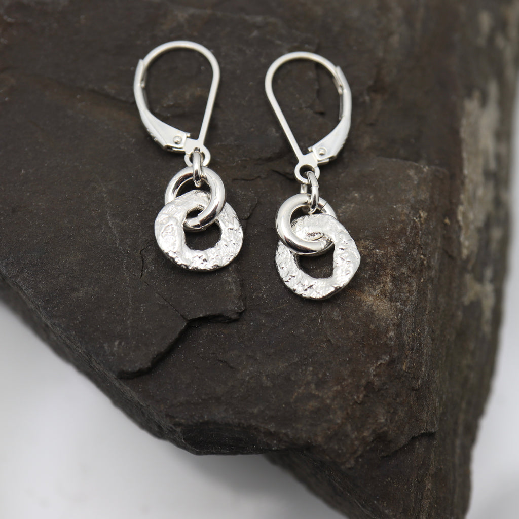 Alpine Collection: Boulder Silver Link Earrings