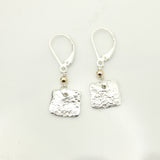 Alpine Collection:  Boulder Cube Silver Earrings