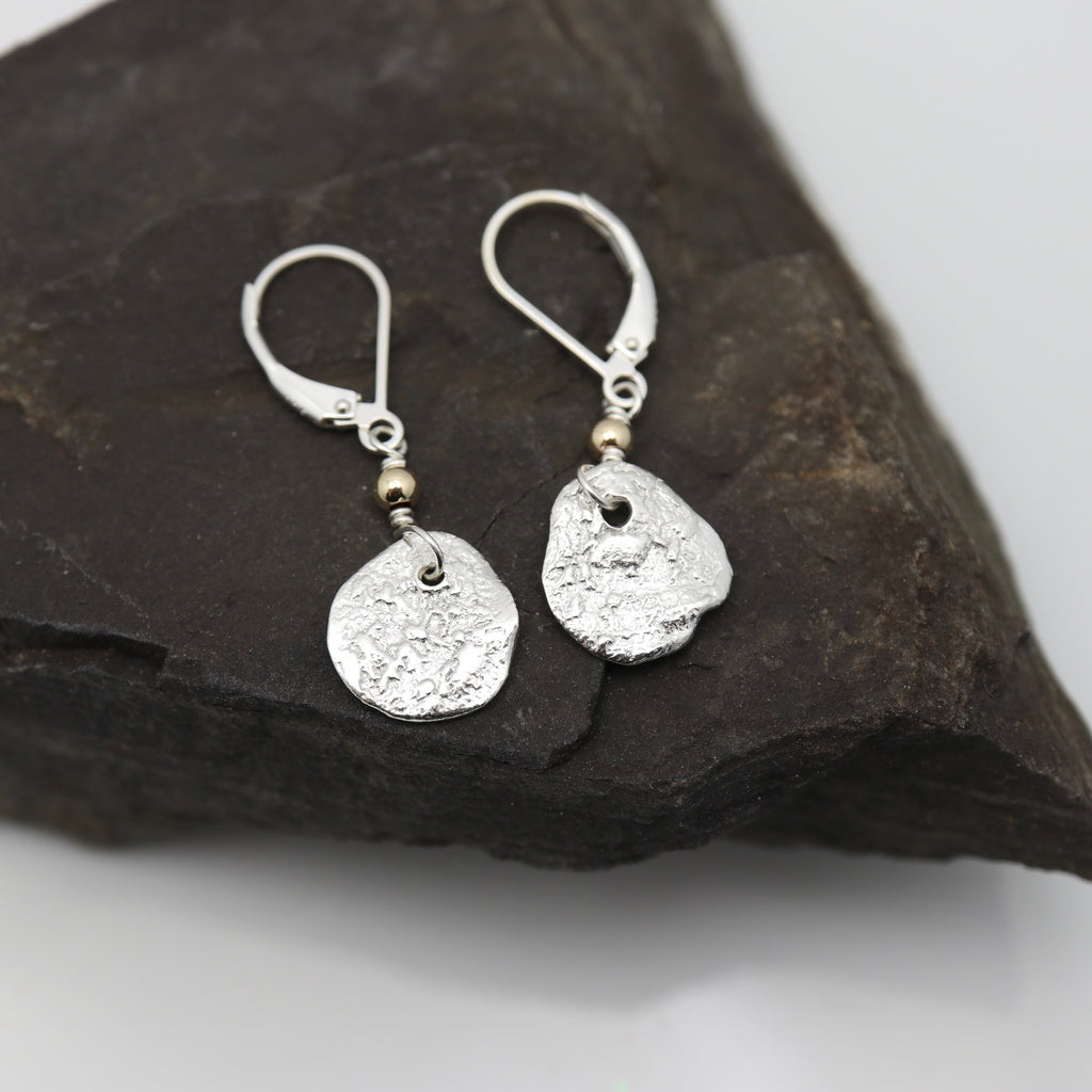 Alpine Collection: Boulder Freeform Silver Earrings