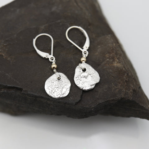 Alpine Collection: Boulder Freeform Silver Earrings