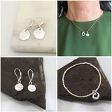 Alpine Collection:  Aged Ocean Stone & Boulder Silver Charm