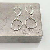 Entwined Collection:  Silver Freeform Hoops