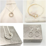 Entwined Collection:  Silver Freeform Hoops