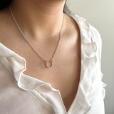 Entwined Collection:  Silver Crescent Necklace