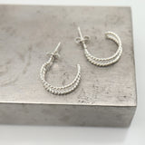 Entwined collection: Silver Crescent Studs