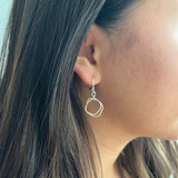 Entwined collection: Entwined Mixed Metal Freeform Hoop Earrings - Short