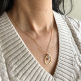 ERSA Mid Gold Oval Necklace