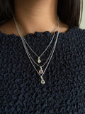 Flux Collection:  Flux Light Sapphire Pendant Necklace - 004