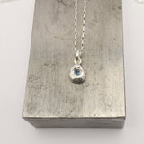 Flux Collection:  Flux Light Sapphire Pendant Necklace - 004
