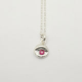 Flux Collection:  Flux Ruby Pendant Necklace - 005
