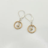 Halo Collection:  Gold Halo & Silver Stack Earrings