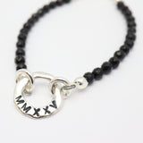 GRAD MMXXV (2025)  Collection: Silver Link & Onyx Stone Grad Bracelet