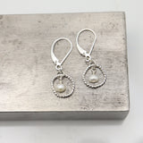 June - Pearl Birthstone Sterling Silver Earrings