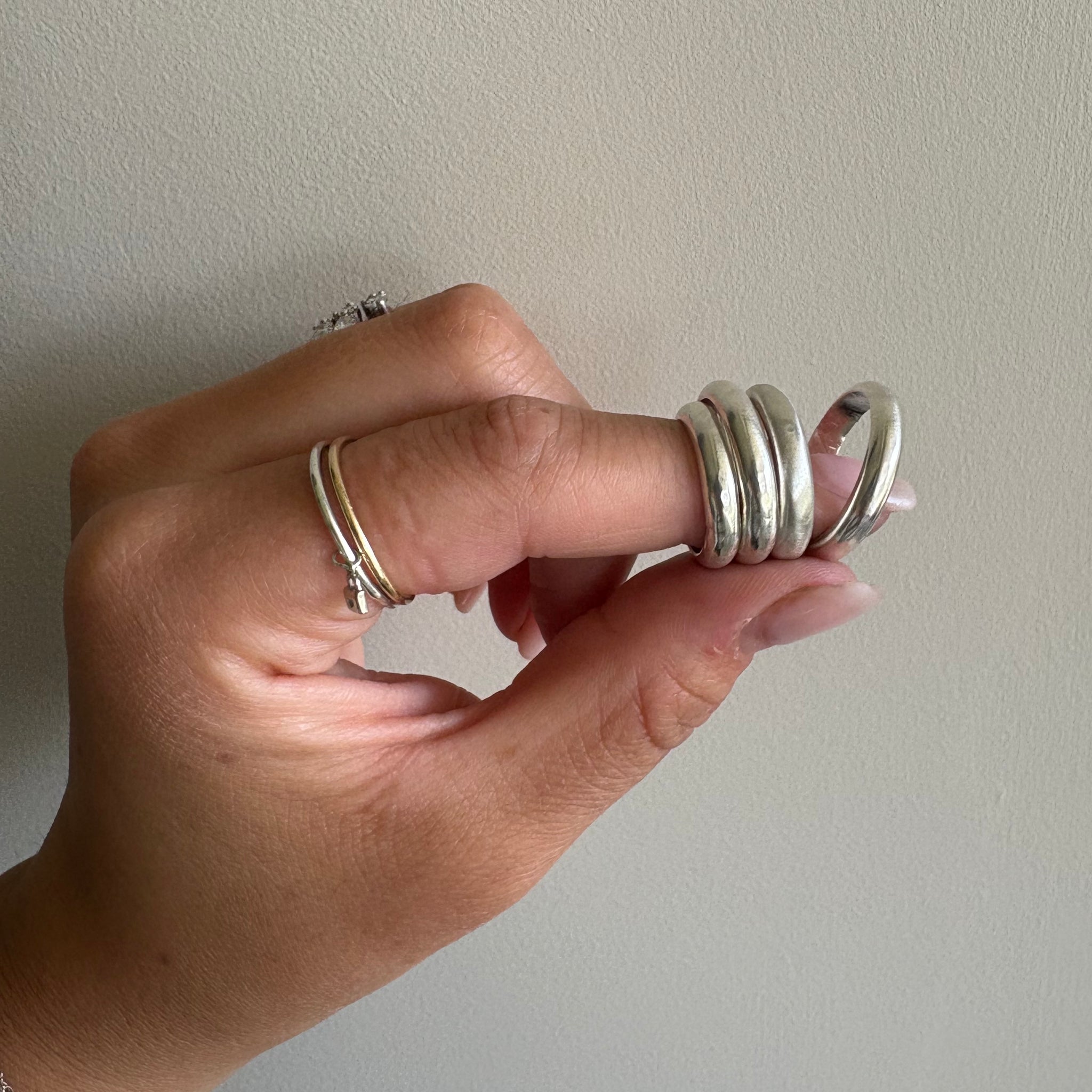 Bold silver curve ring | Orange Avocado Jewelry, Handcrafted Artisan ...