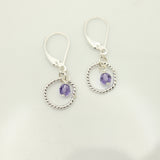 December - Tanzanite Crystal Birthstone Sterling Silver Earrings