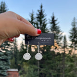 Fine Silver Etched Dandelion Earrings