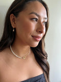 Baroque Pearl & Petite Mod Gold Hoops