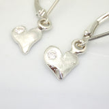 LOVE Freeform One + One Silver Heart Earrings & Cubic Zirconia