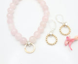 Ellipse Collection:  Rose Quartz Ellipse Stretch Bracelet