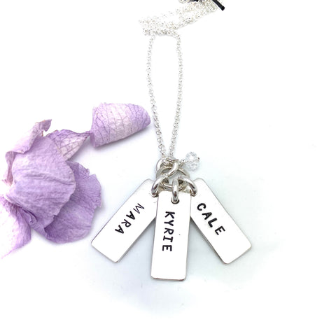 Three Rectangles Personalized Necklace