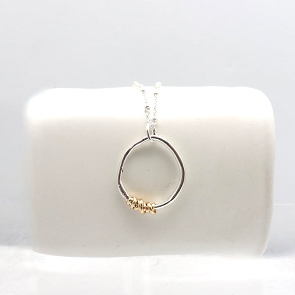 HERA Collection:  Gold Wrapped Silver Link Short Necklace