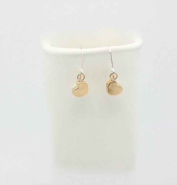Bronze Petite Heart Earrings