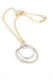 LINKS Collection - Bronze & Fine Silver Entwined Cloud Link Earrings