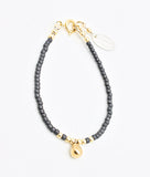 ARCTIC BLOSSOMS:  Steel Blue & Bronze Bud Bracelet