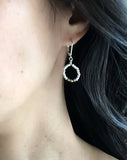Ombre Grey Gold Petite Hoops