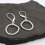 Ellipse Collection:  Bold Silver Ellipse Earrings