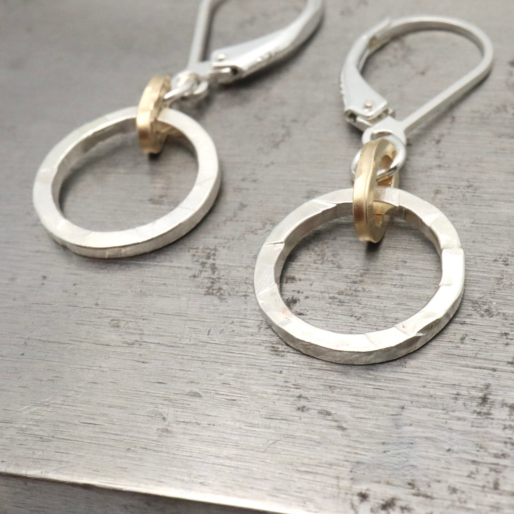 Ellipse Collection:  Petite Silver Ellipse Earrings