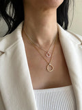 Ellipse Collection:  Petite Silver Ellipse Necklace