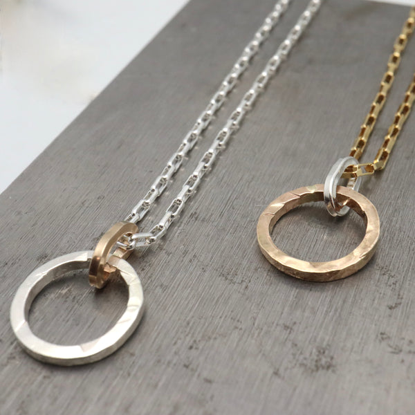 Ellipse Collection:  Petite Gold Ellipse Necklace