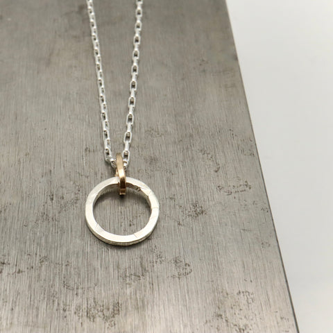 Ellipse Collection:  Petite Silver Ellipse Necklace